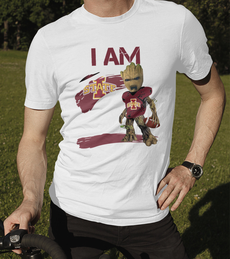 I Am Iowa State Baby Groot Football T-Shirt