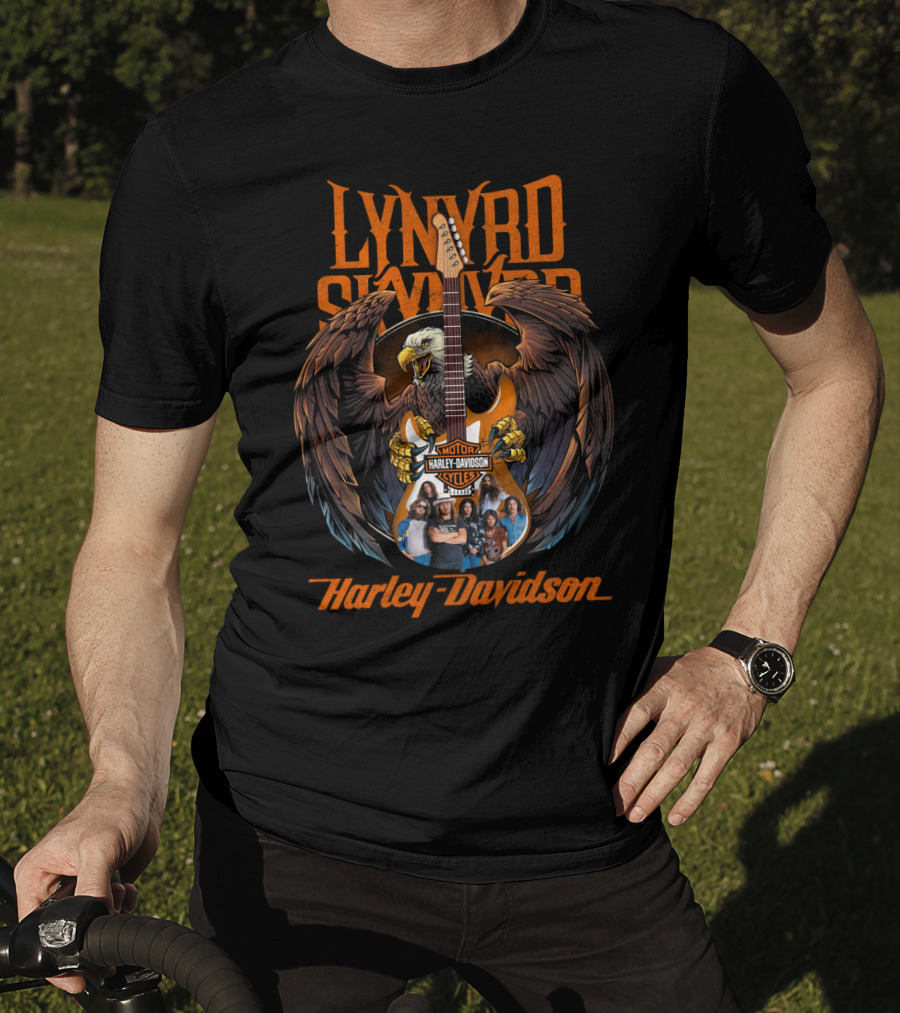 Lynyrd Skynyrd Harley Davidson Eagle And Guitar T-Shirt