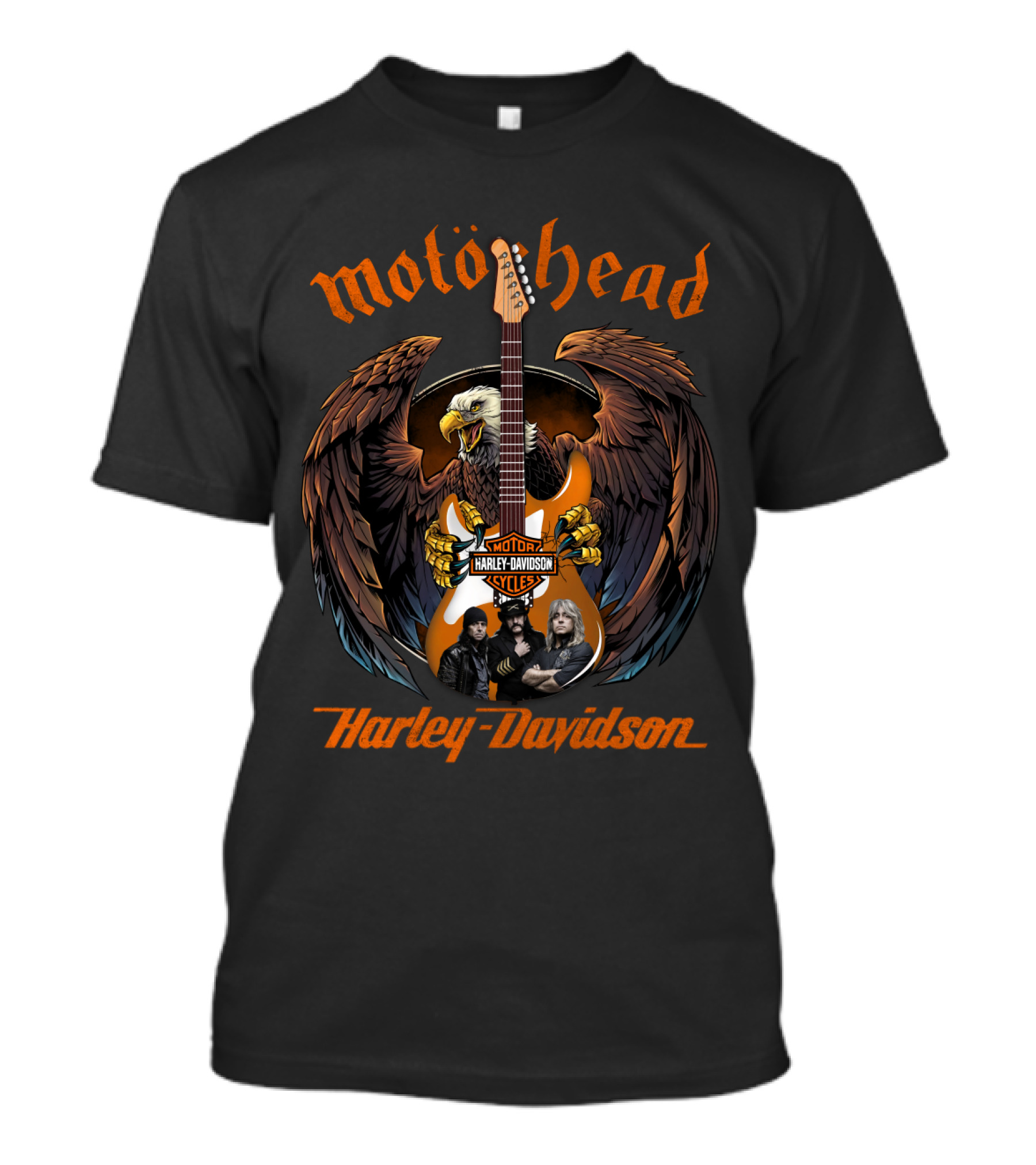 Motörhead Harley Davidson Eagle Guitar Moto Culture Fusion T-Shirt