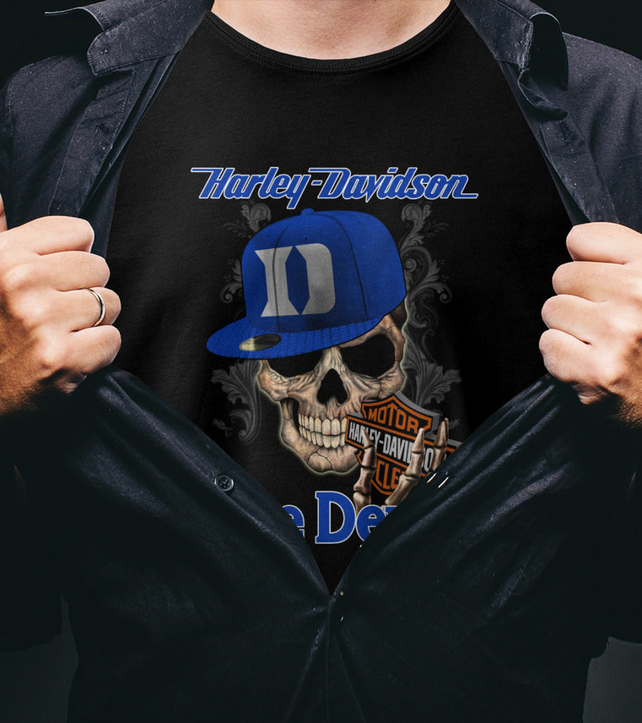 Harley Davidson Skull Duke Blue Devils T-Shirt