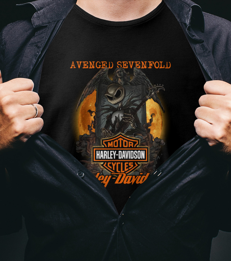 Avenged Sevenfold Harley Davidson Motor Cycles T-Shirt