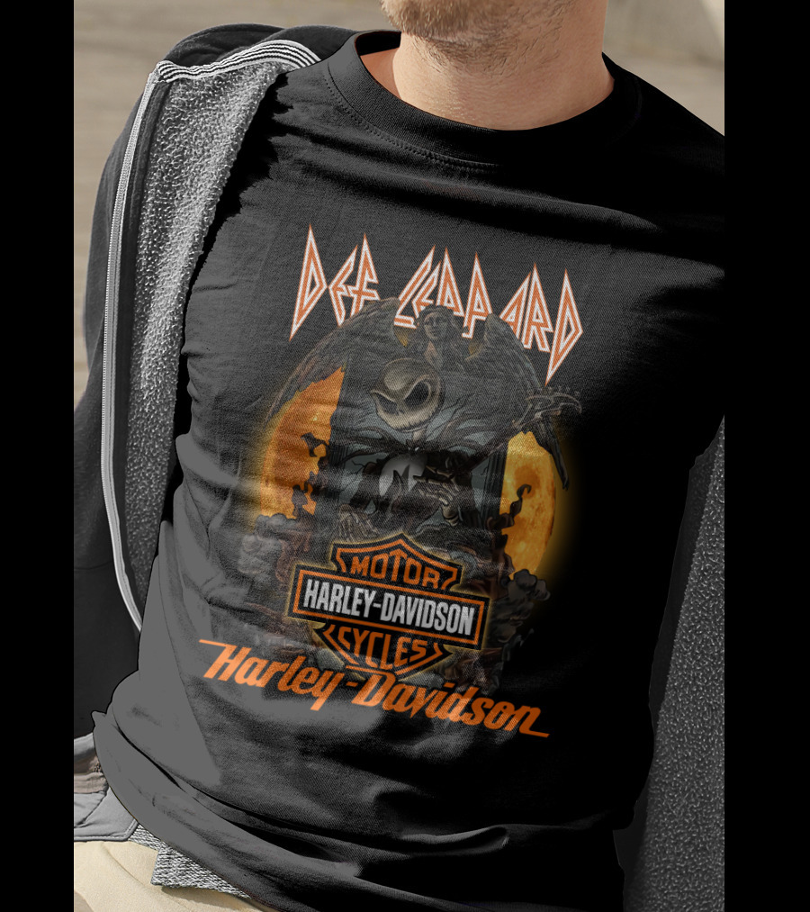 Def Leppard Harley Davidson Motor Cycles T-Shirt