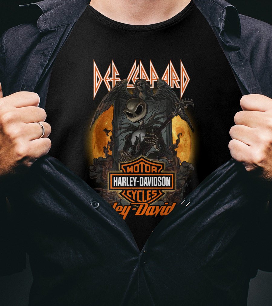 Def Leppard Harley Davidson Motor Cycles T-Shirt