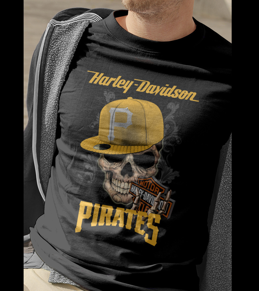 Harley Davidson Skull Cap Harley Davidson Motor Pirates T-Shirt