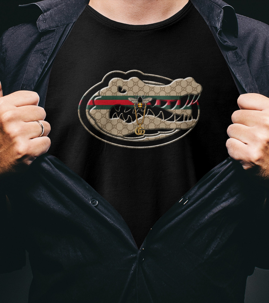 Guci Ncaa Florida Gators Iconic Logo Fusion With Stylish T-Shirt
