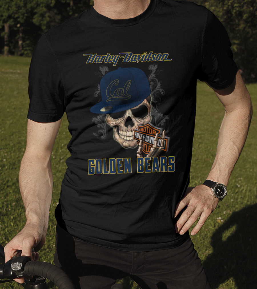 Harley Davidson Cal Skull Golden Bears T-Shirt