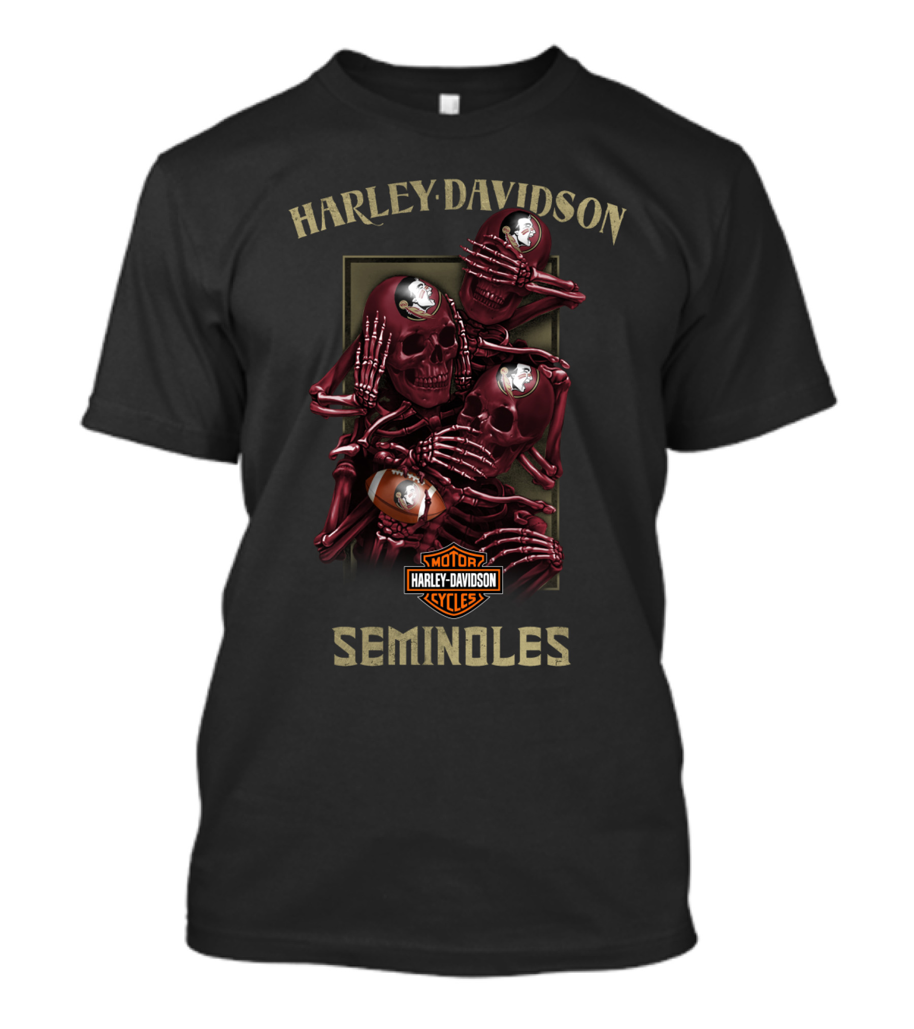 Harley Davidson Motor Cycles Seminoles Ncaa Florida State Seminoles T-Shirt