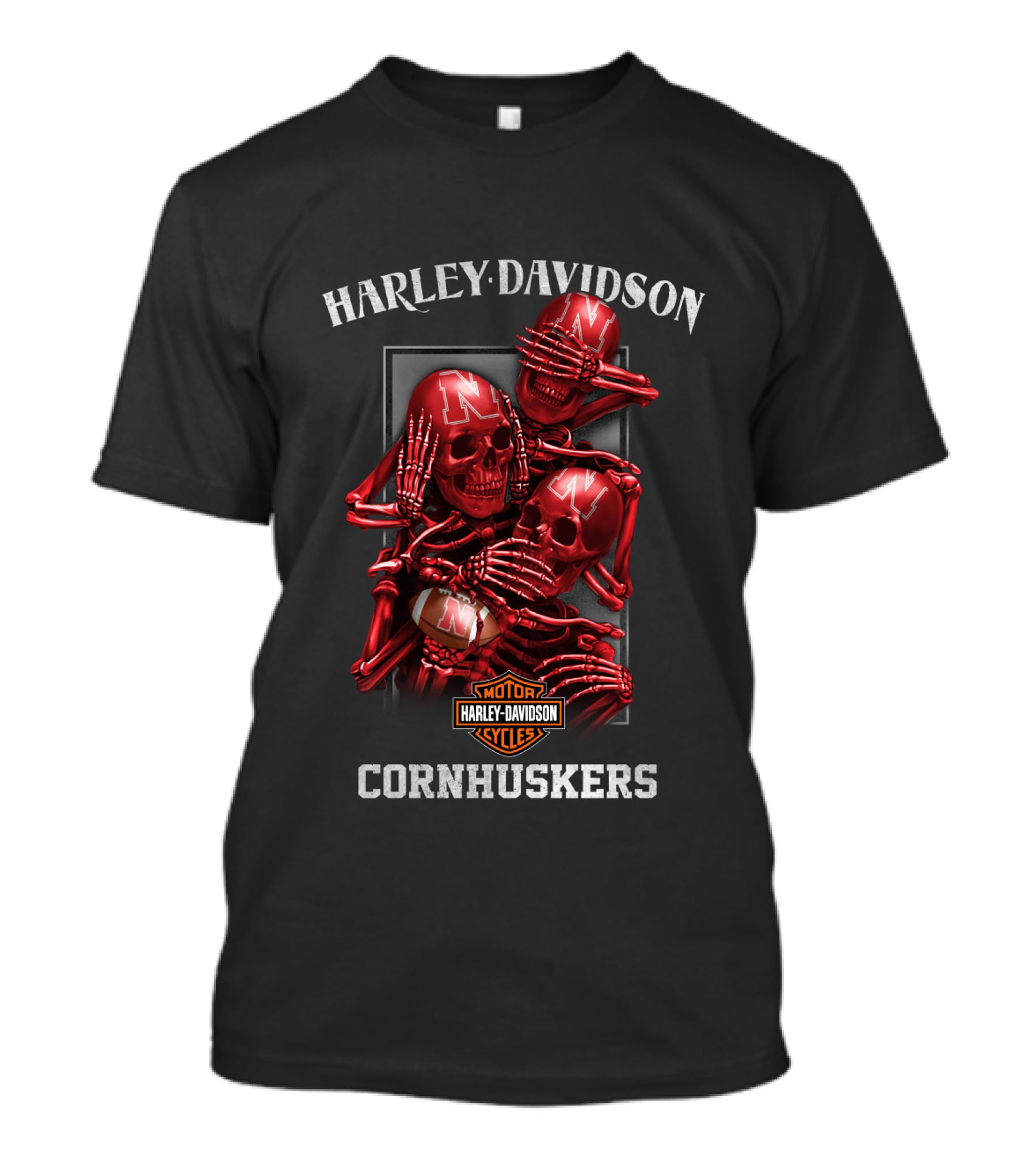 Harley Davidson Motor Cycles Cornhuskers T-Shirt