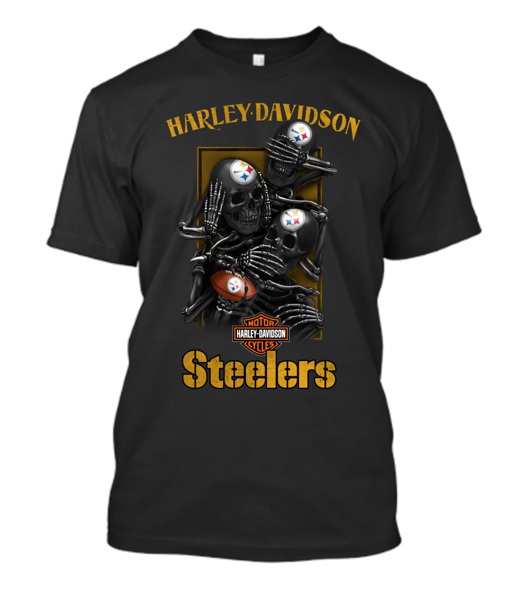Harley Davidson Motor Cycles Steelers Hl1402 Nfl Pittsburgh Steelers T-Shirt