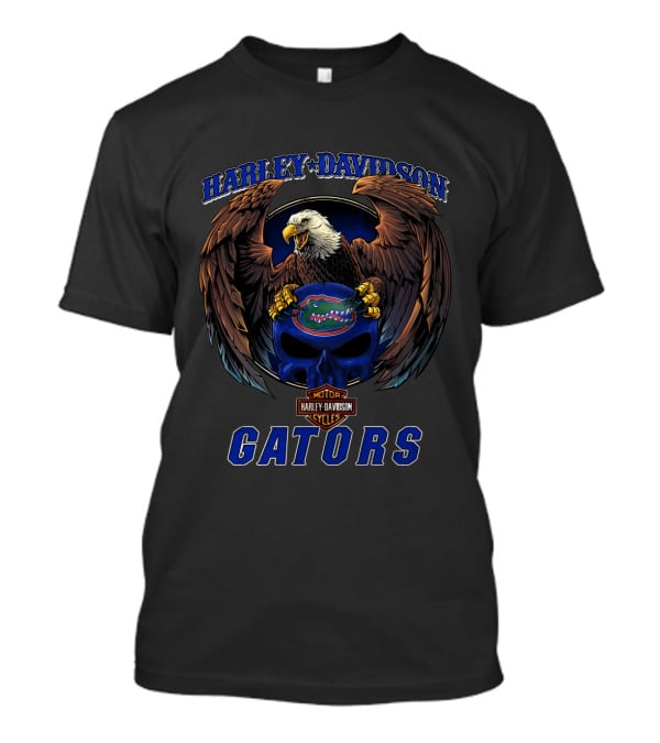 Harley Davidson Motor Cycles Florida Gators Eagles T-Shirt