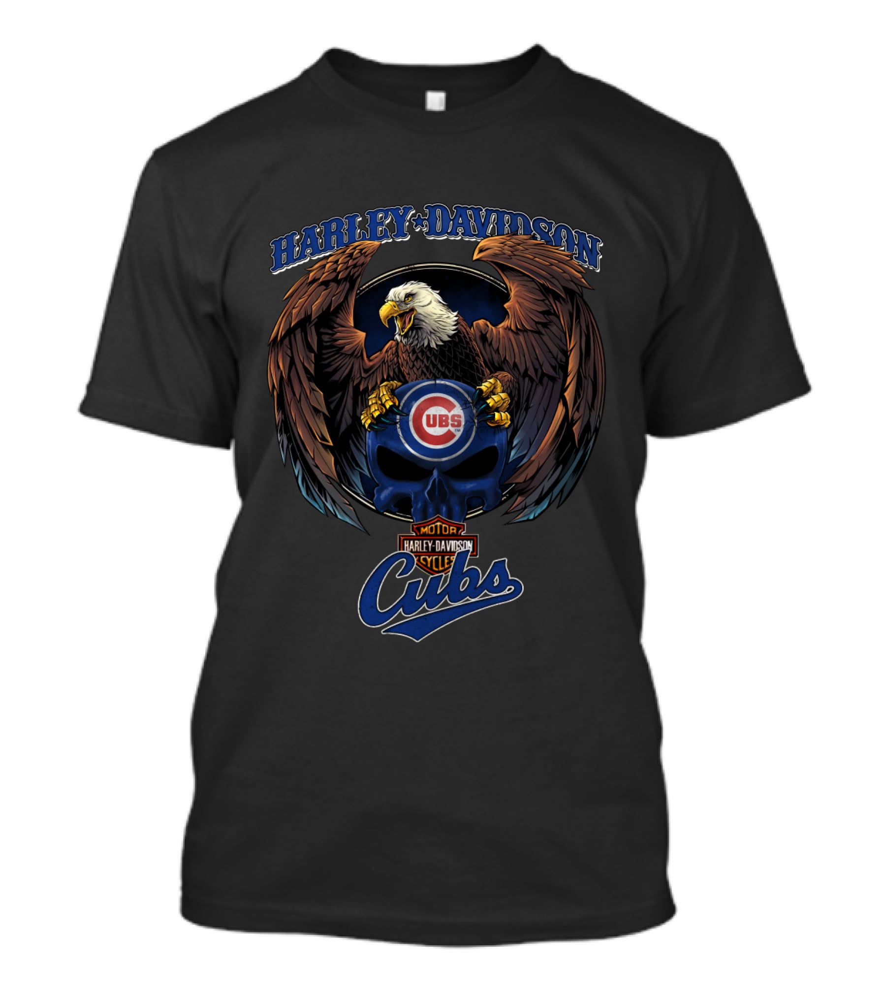 Harley Davidson Cubs Eagle Hl01 Mlb Chicago Cubs T-Shirt