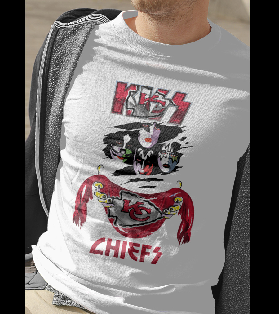 KISS Kansas City Chiefs NFL Band T-Shirt