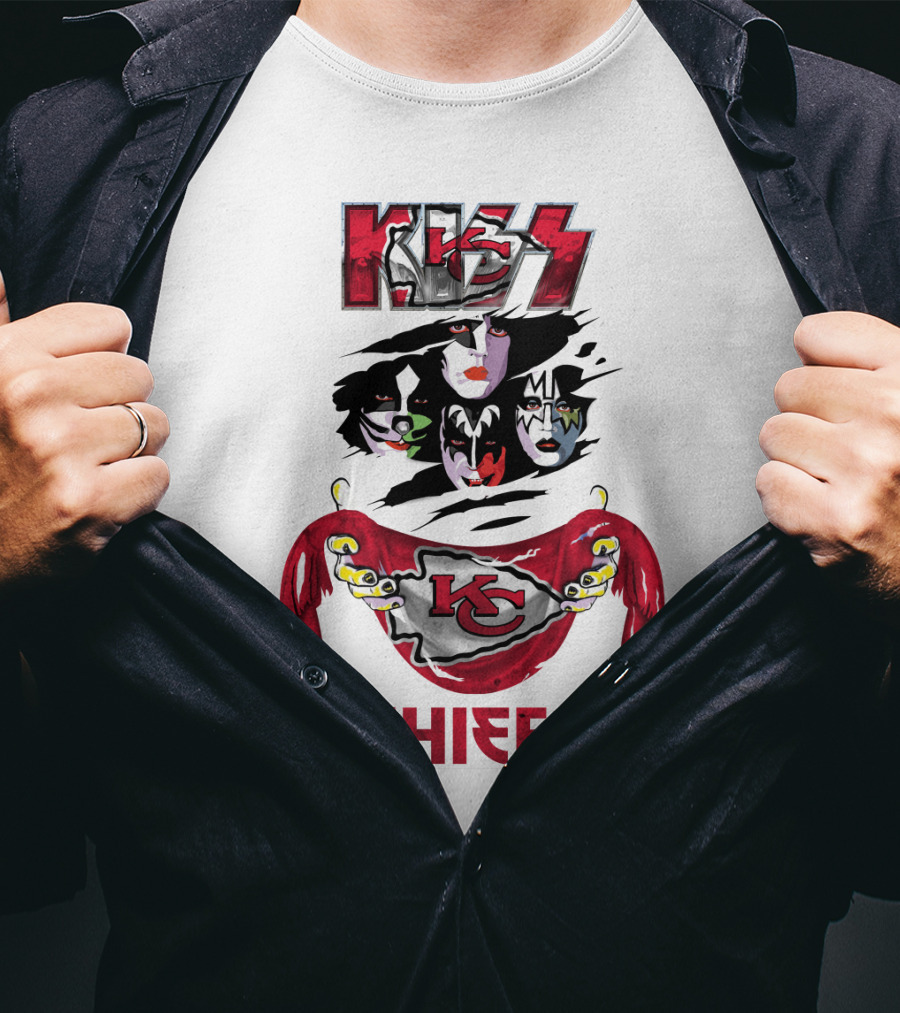 KISS Kansas City Chiefs NFL Band T-Shirt