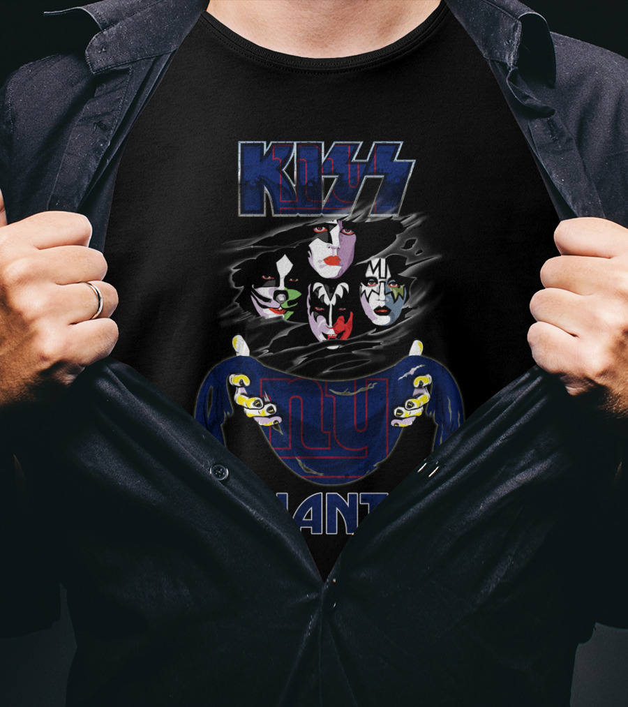 KISS New York Giants NFL Collaboration T-Shirt