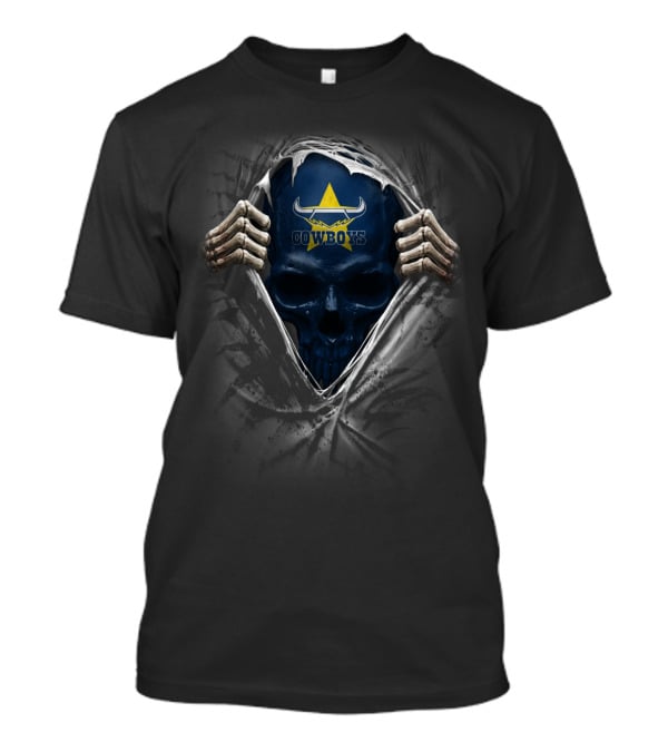 XA NRL North Queensland Cowboys Skull T-Shirt