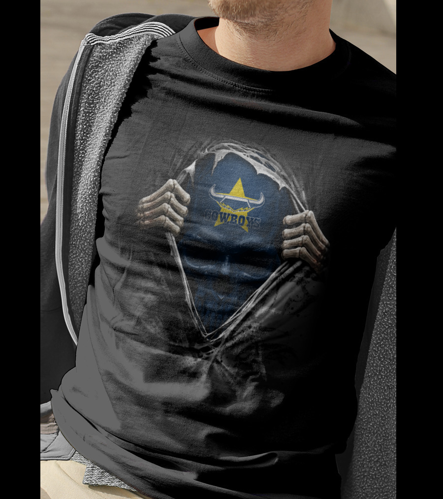 XA NRL North Queensland Cowboys Skull T-Shirt