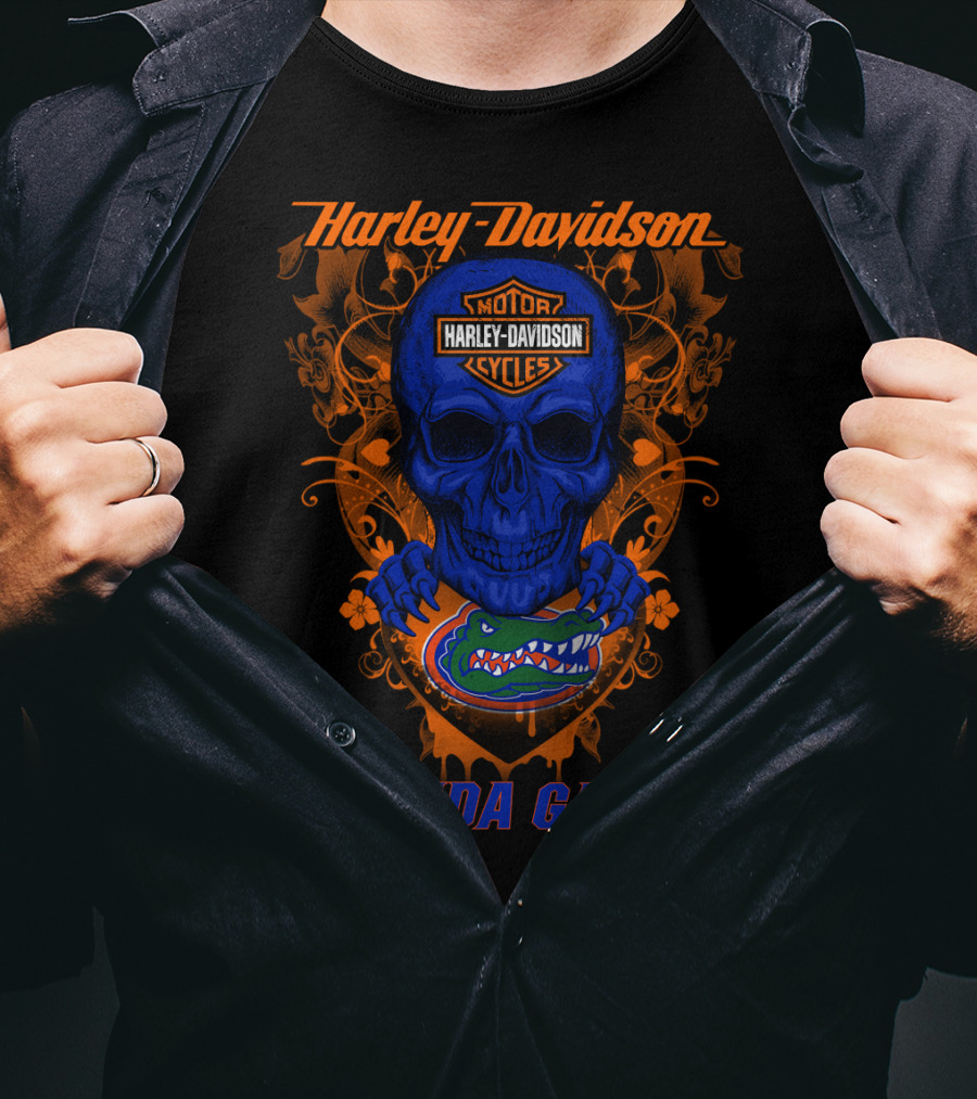 Harley Davidson Florida Gators Skull T-Shirt