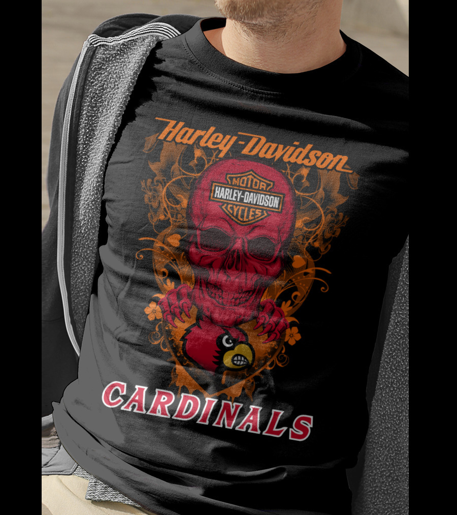 Harley Davidson Motor Cycles Louisville Cardinals T-Shirt