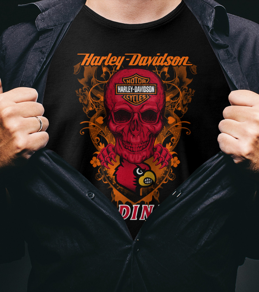 Harley Davidson Motor Cycles Louisville Cardinals T-Shirt
