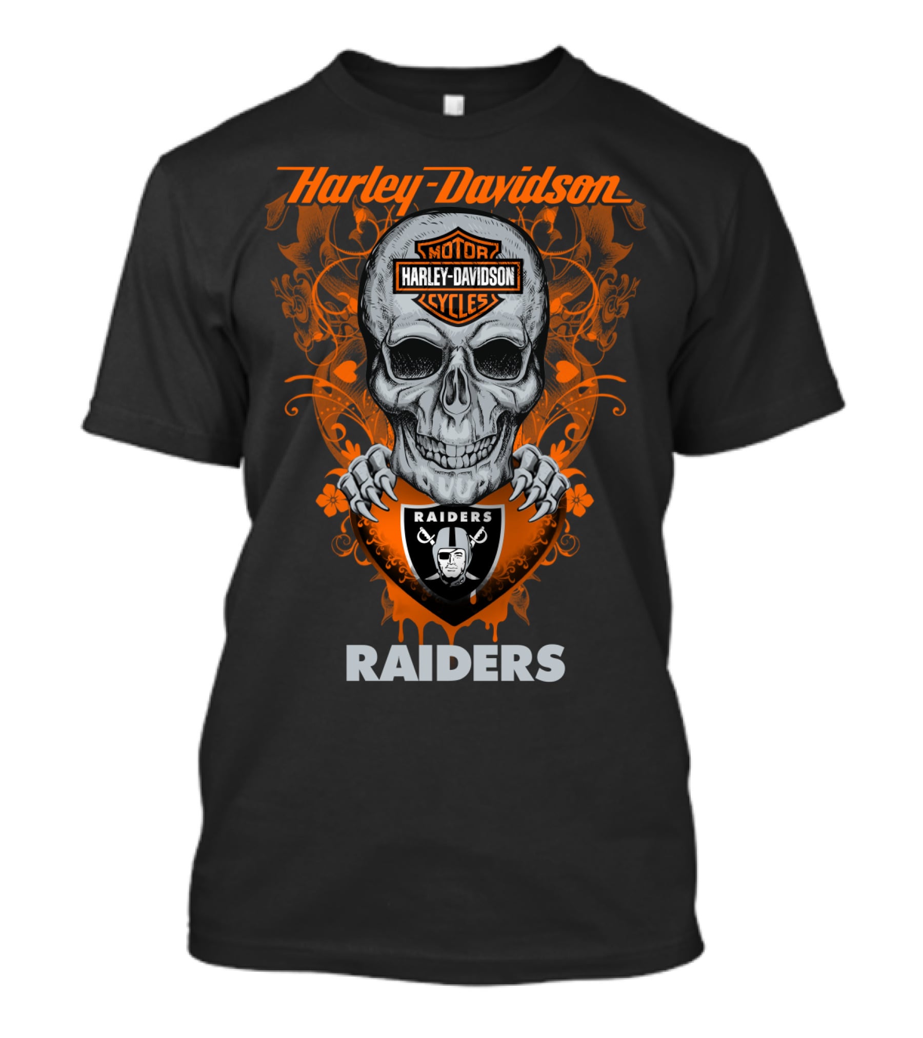 Harley Davidson Raiders Skull T-Shirt