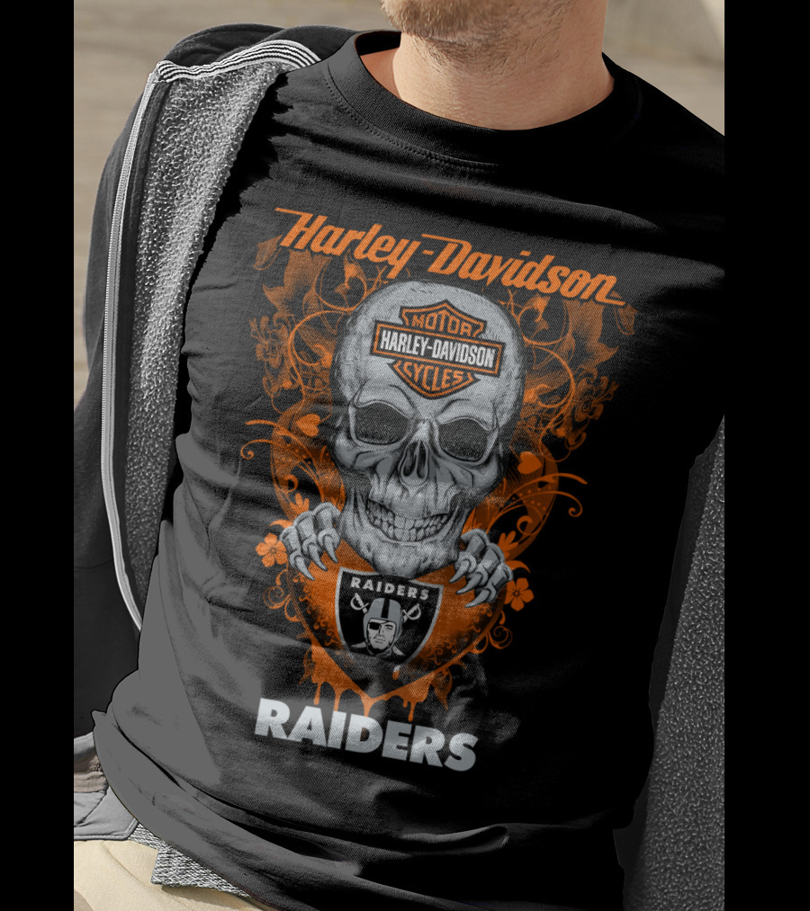 Harley Davidson Raiders Skull T-Shirt