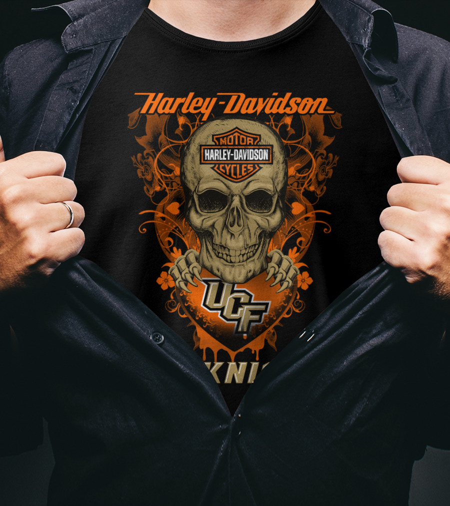 Harley Davidson Ucf Knights Skull T-Shirt