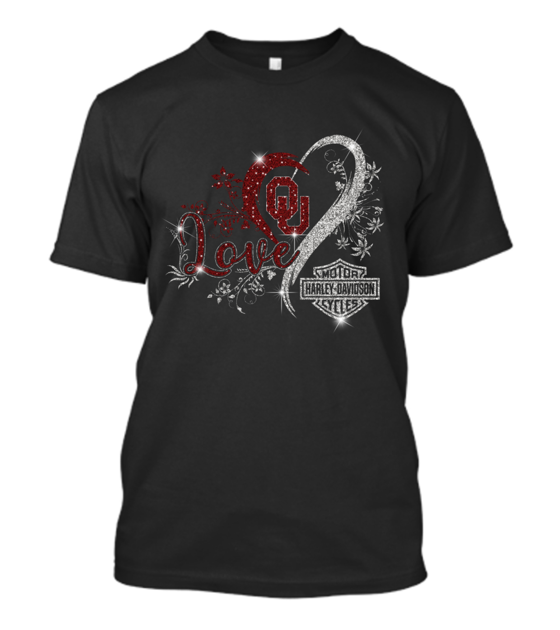 Love Oklahoma Sooners Ou Harley Davidson Cycles T-Shirt