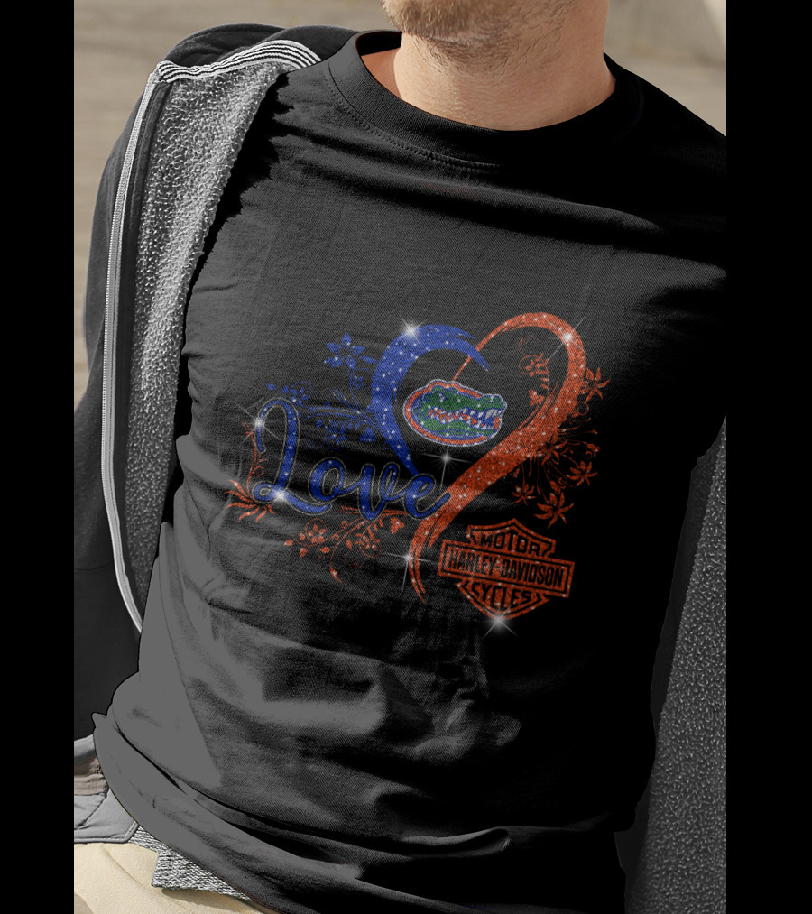 Love Florida Gators Harley Davidson Motorcycles T-Shirt