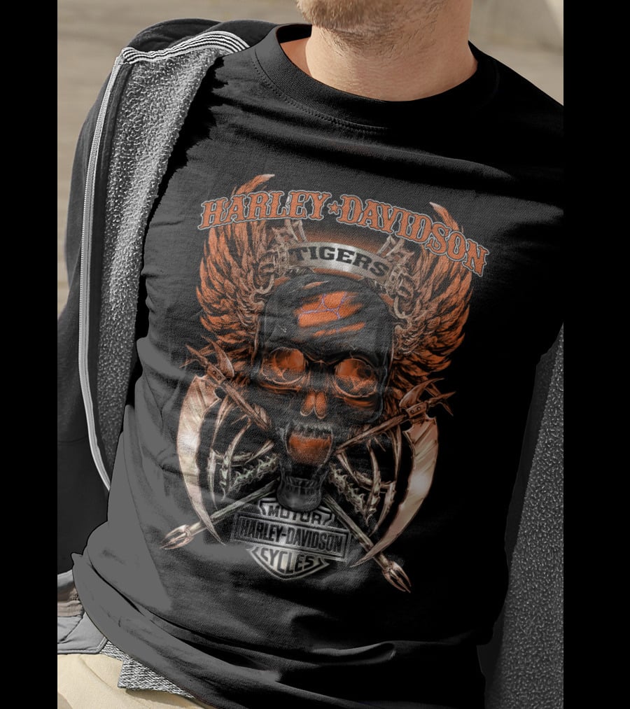 Harley Davidson Motor Cycles Tigers Vna Clemson Tigers T-Shirt