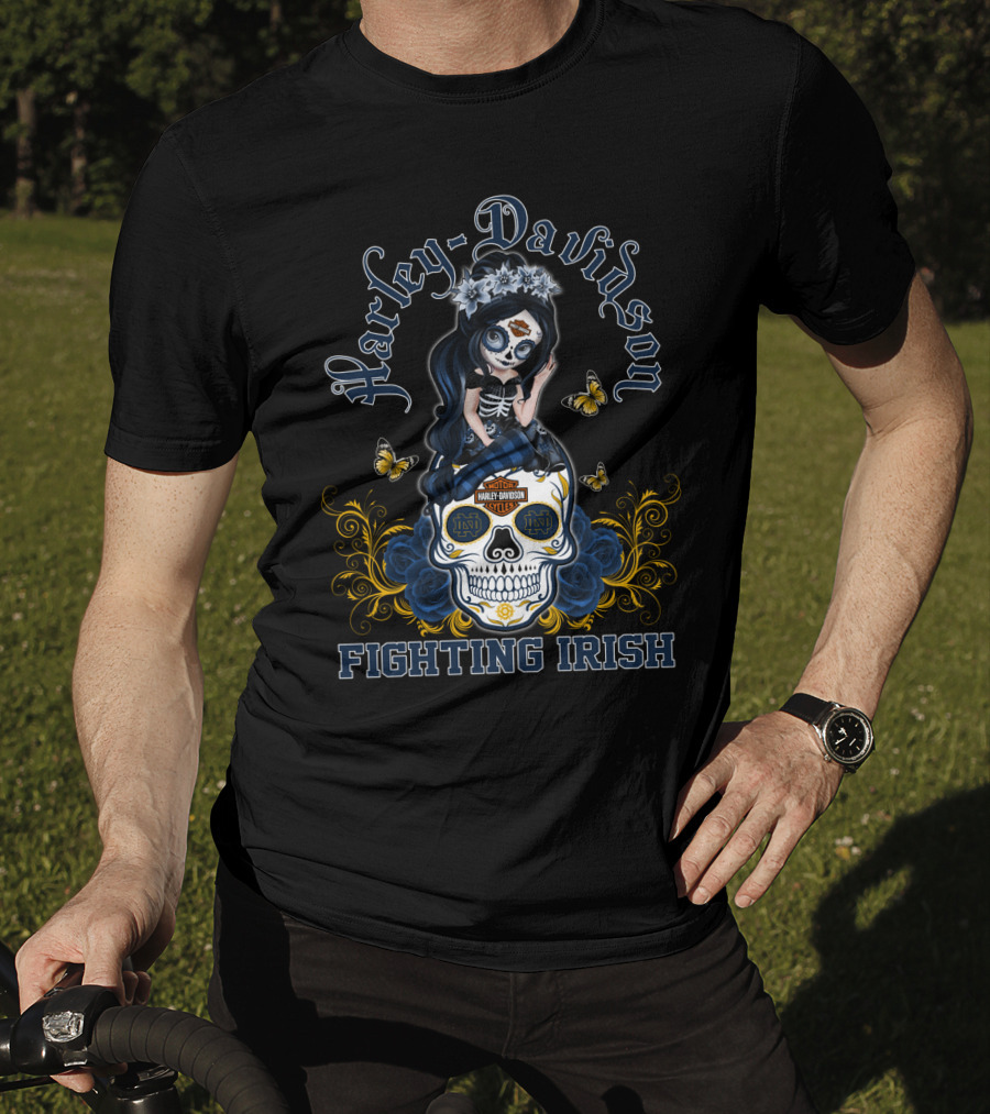 Harley Davidson Fighting Irish Hl Girl Notre Dame T-Shirt