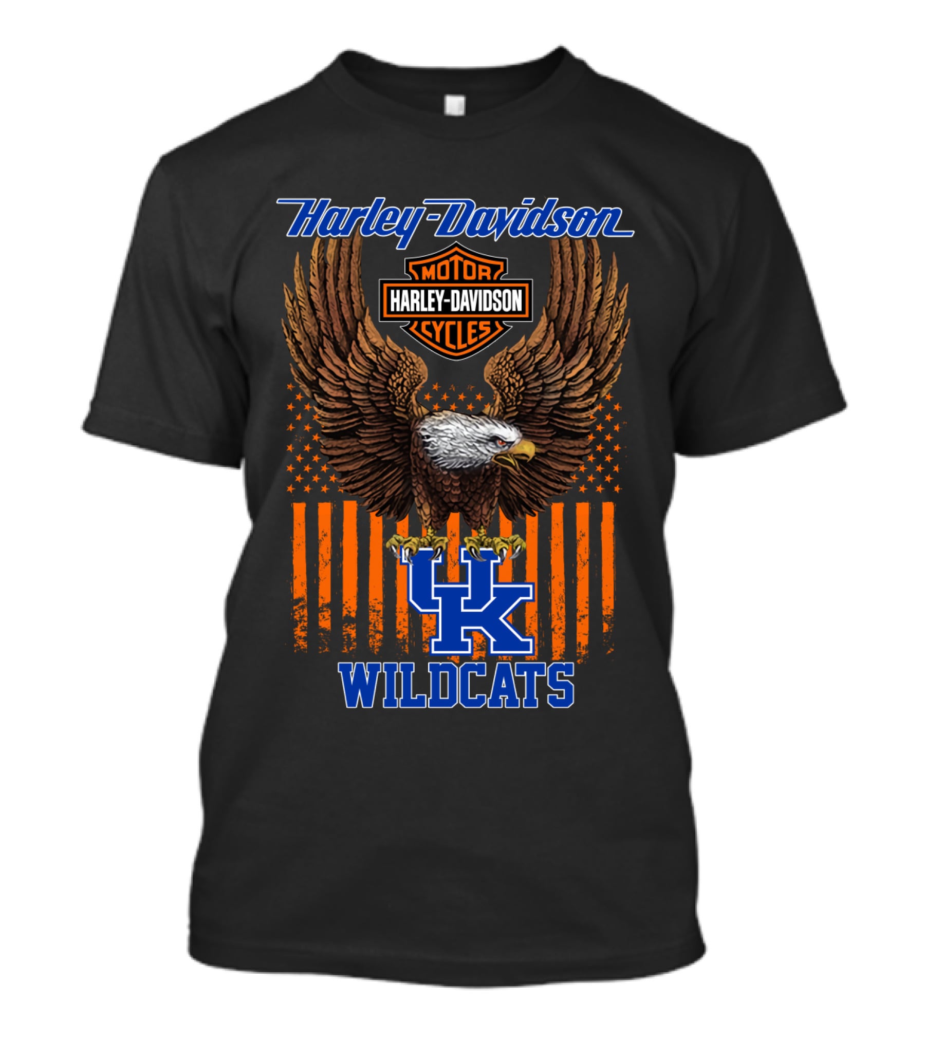 Harley Davidson Motor Cycles Eagle Uk Wildcats T-Shirt