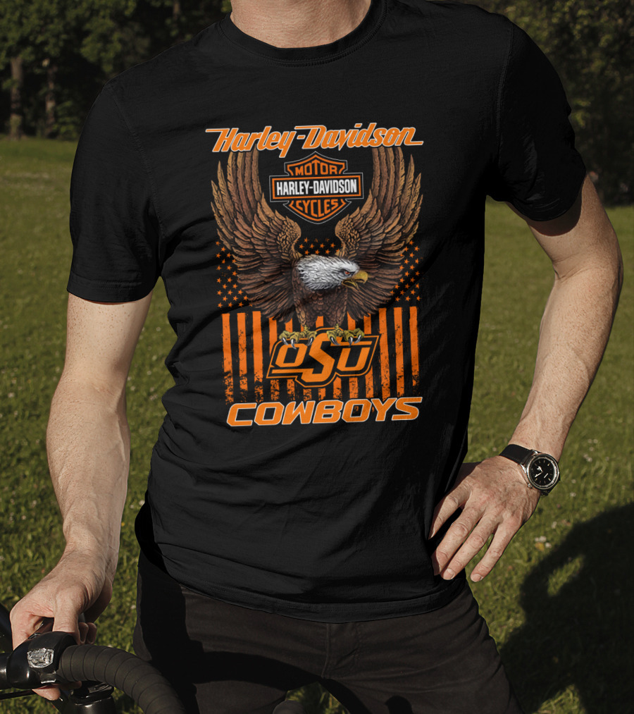 Harley Davidson Osu Cowboys Eagle T-Shirt