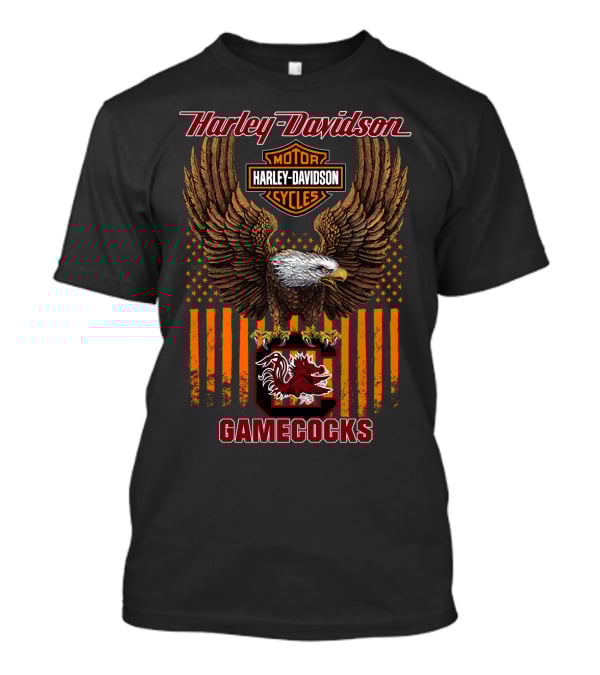Harley Davidson Motorcycles Eagle South Carolina Gamecocks T-Shirt
