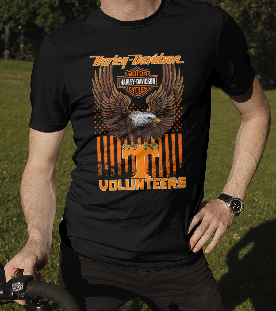 Harley Davidson Motor Cycles Tennessee Volunteers Eagle T-Shirt
