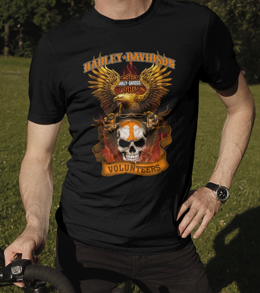 Harley Davidson Motorcycles Volunteers Eagle Skull 2803Hl Tennessee T-Shirt