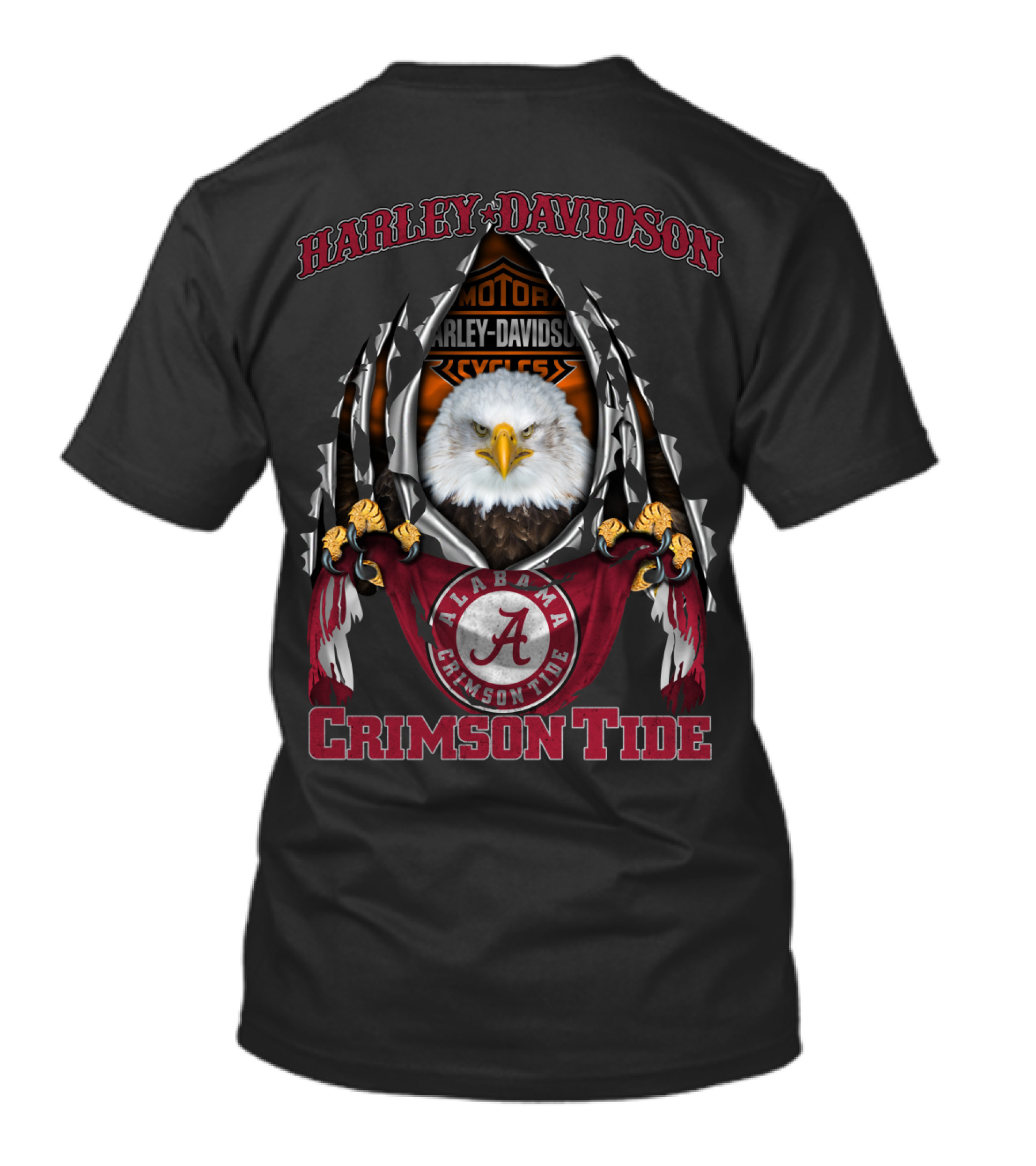 Harley Davidson Alabama Crimson Tide Bald Eagle T-Shirt