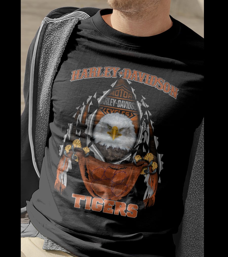 Harley Davidson Tigers Eagle Motor Harley Davidson Cycles T-Shirt