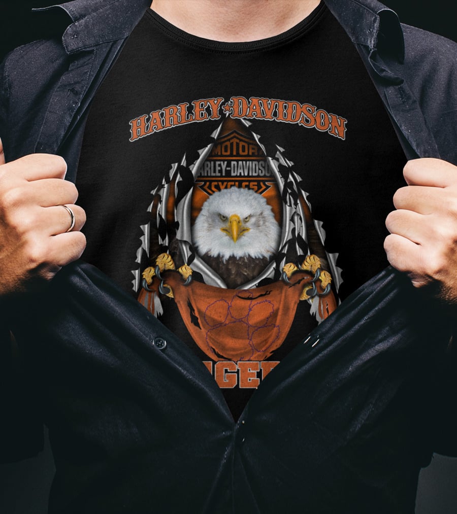 Harley Davidson Tigers Eagle Motor Harley Davidson Cycles T-Shirt