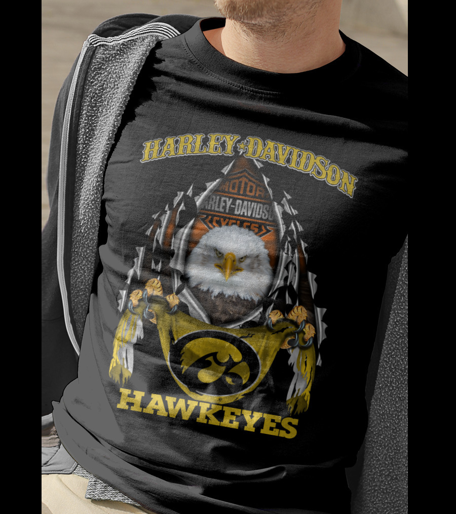 Harley Davidson Motor Cycles Hawkeyes T-Shirt