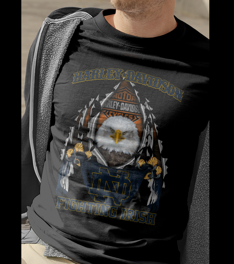 Harley Davidson Notre Dame Fighting Irish Eagle T-Shirt