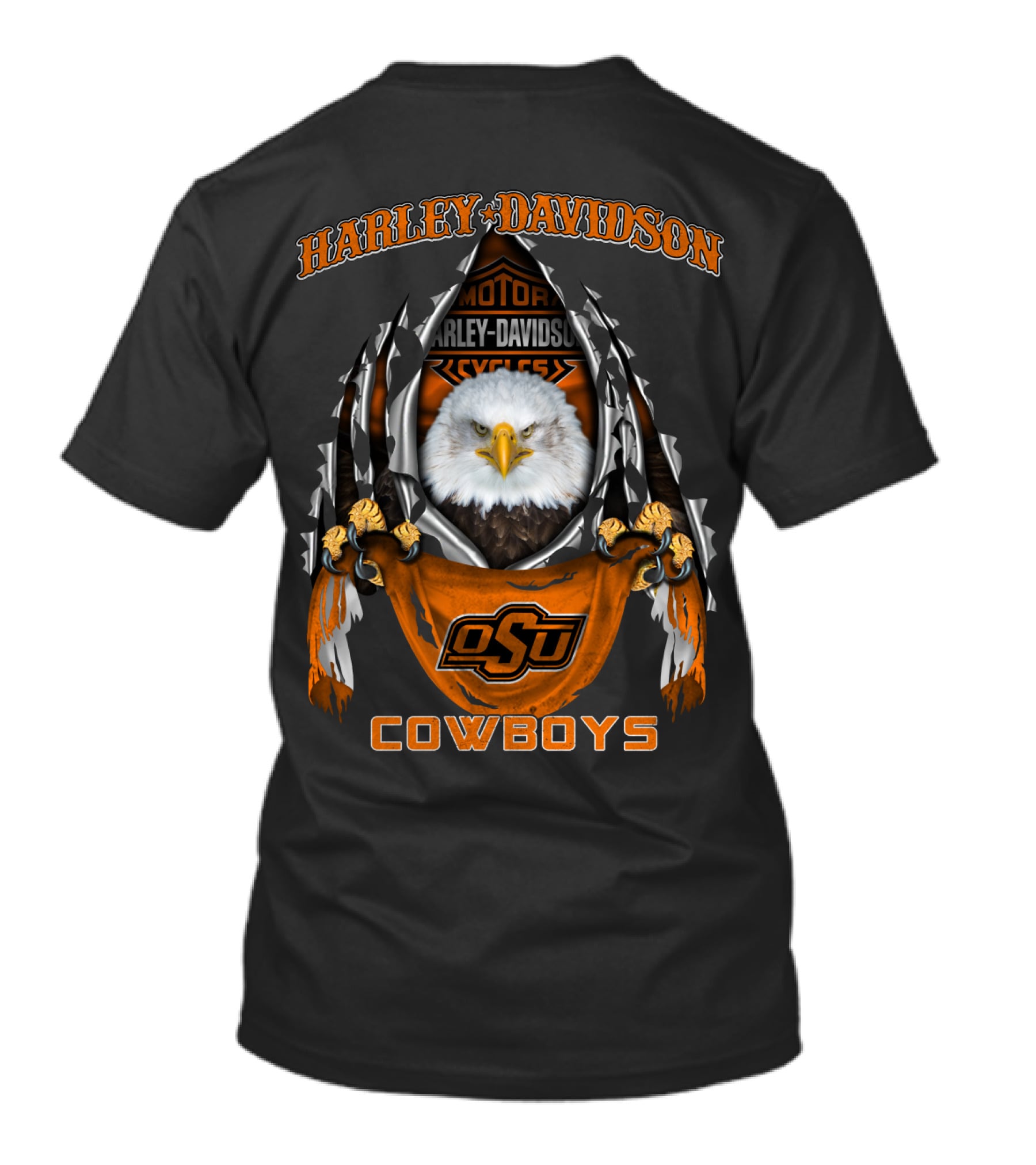 Harley Davidson Osu Cowboys Eagle Motorcycles T-Shirt
