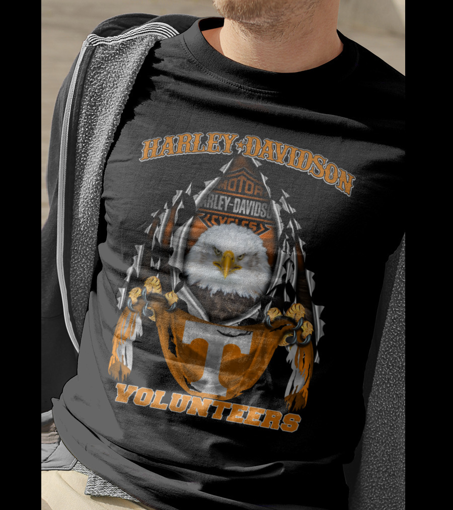 Harley Davidson Volunteers Tennessee Eagles Ncaa 3003 T-Shirt