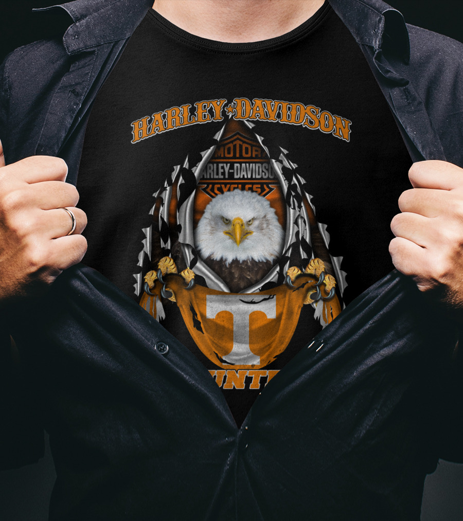 Harley Davidson Volunteers Tennessee Eagles Ncaa 3003 T-Shirt