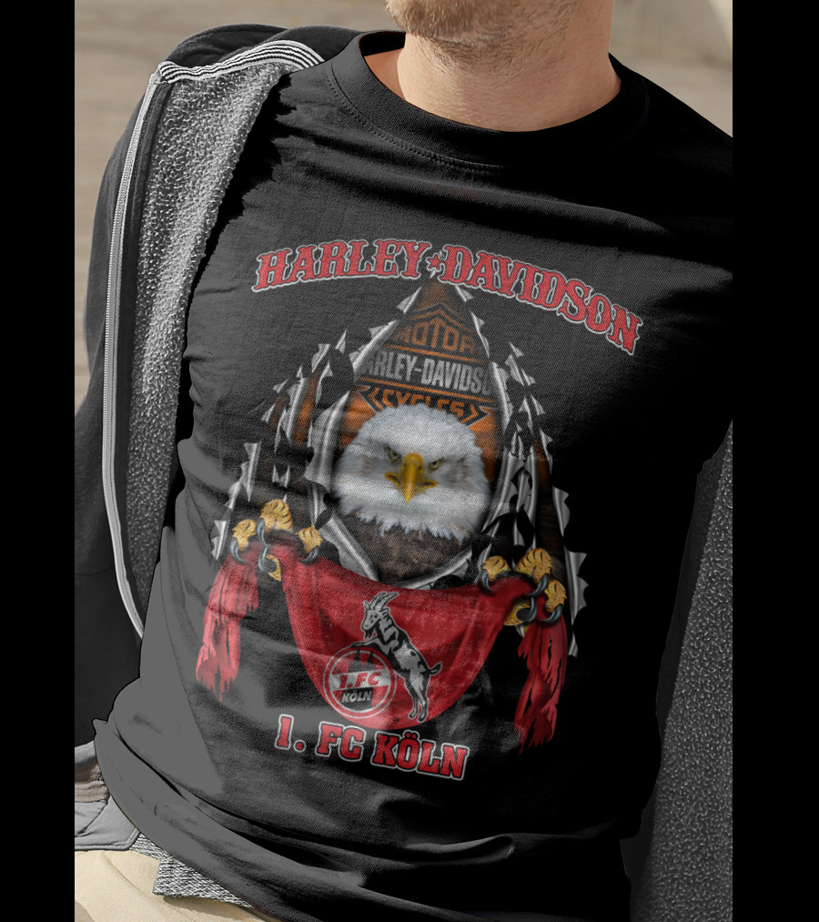 Harley Davidson 1. Fc Köln Motor Cycles Eagle T-Shirt