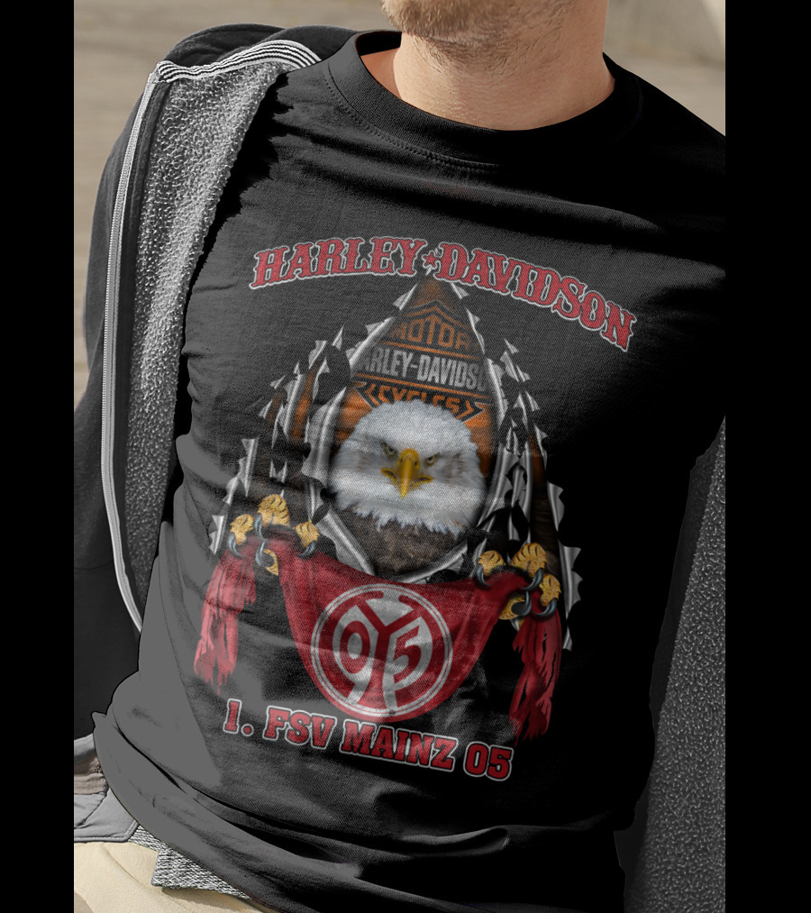 Harley Davidson 1. Fsv Mainz 05 Eagles Motorcycles T-Shirt