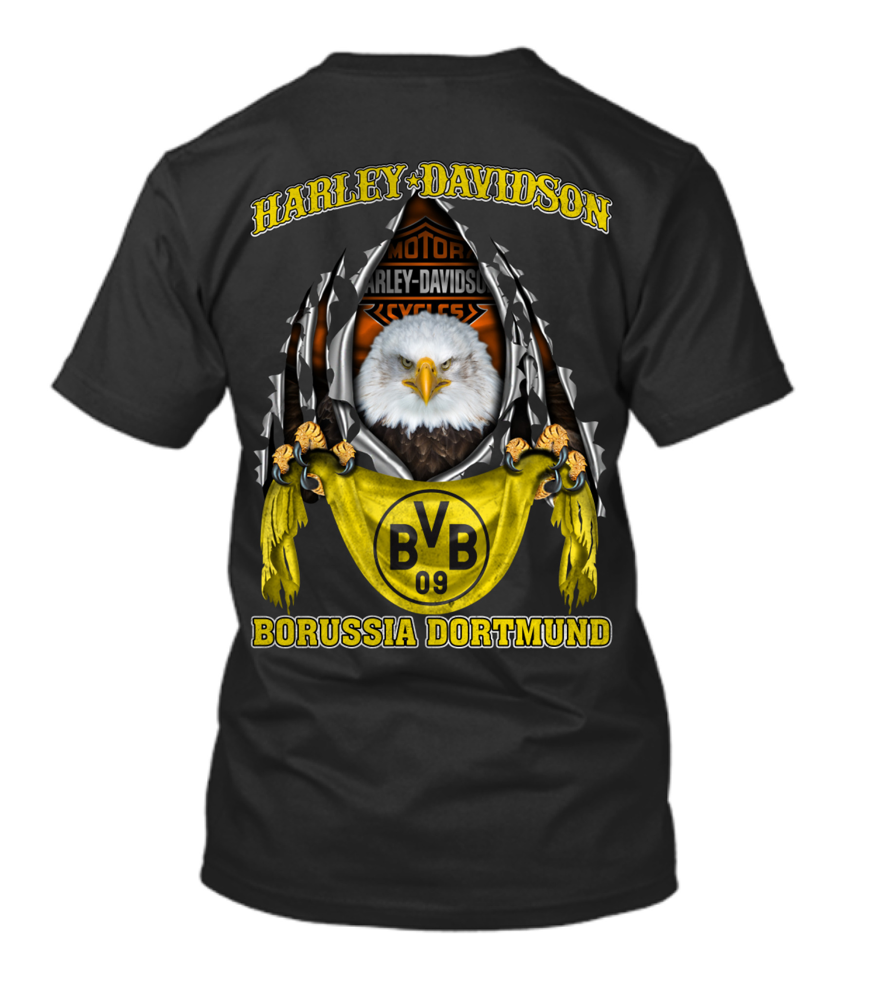 Harley Davidson Bvb 09 Borussia Dortmund Eagle Motor Cycles T-Shirt