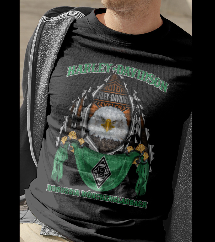 Harley Davidson Motorcycles Eagle Borussia Mönchengladbach T-Shirt