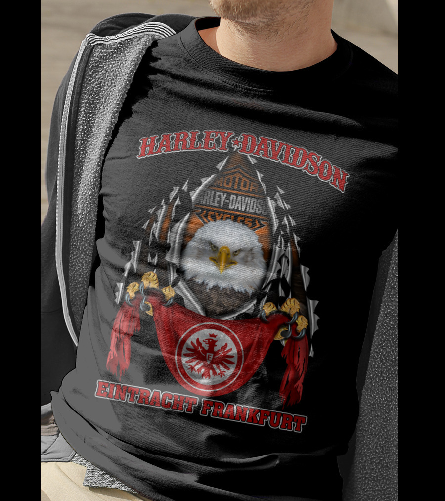 Harley Davidson Motorcycles Eintracht Frankfurt Eagle T-Shirt