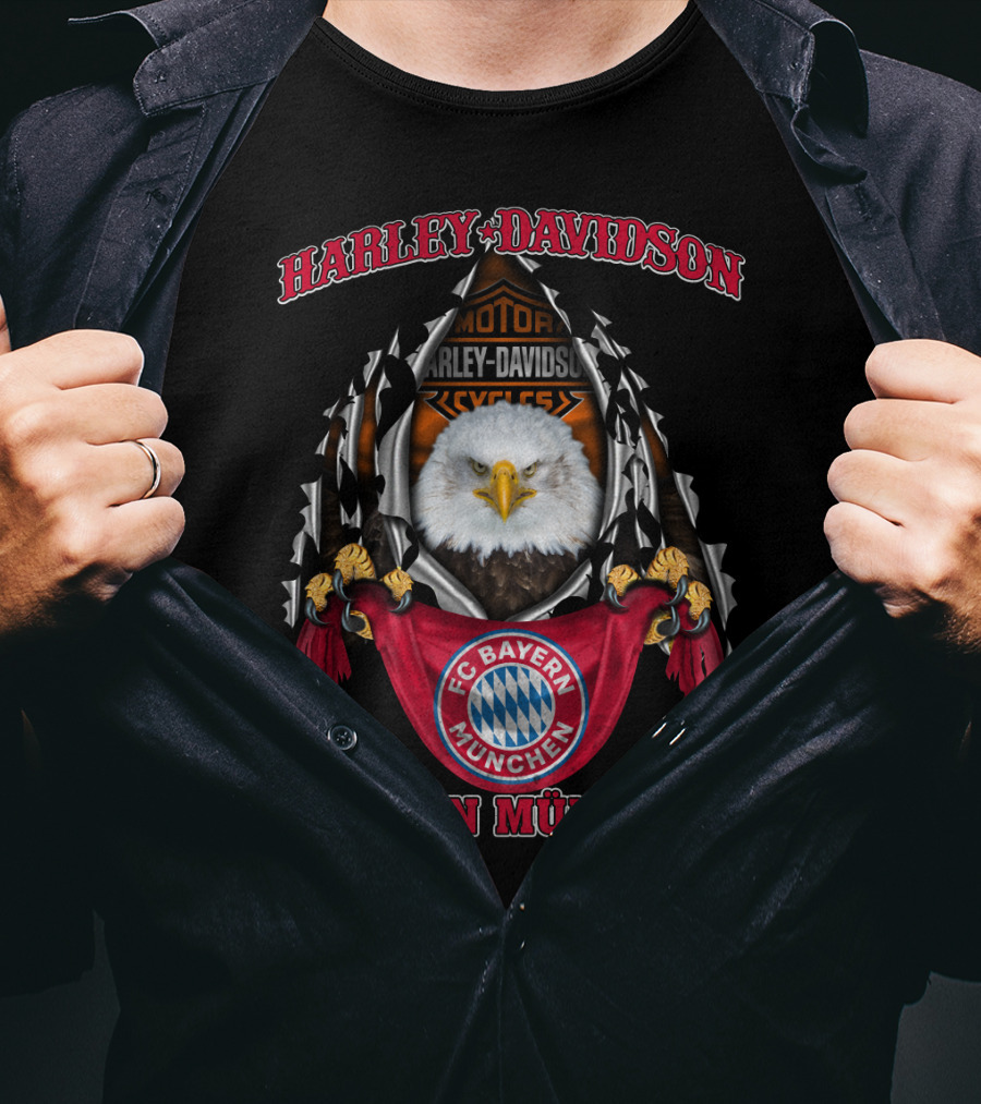 Harley Davidson Fc Bayern München Eagle Motorcycles 31.03 Ger T-Shirt