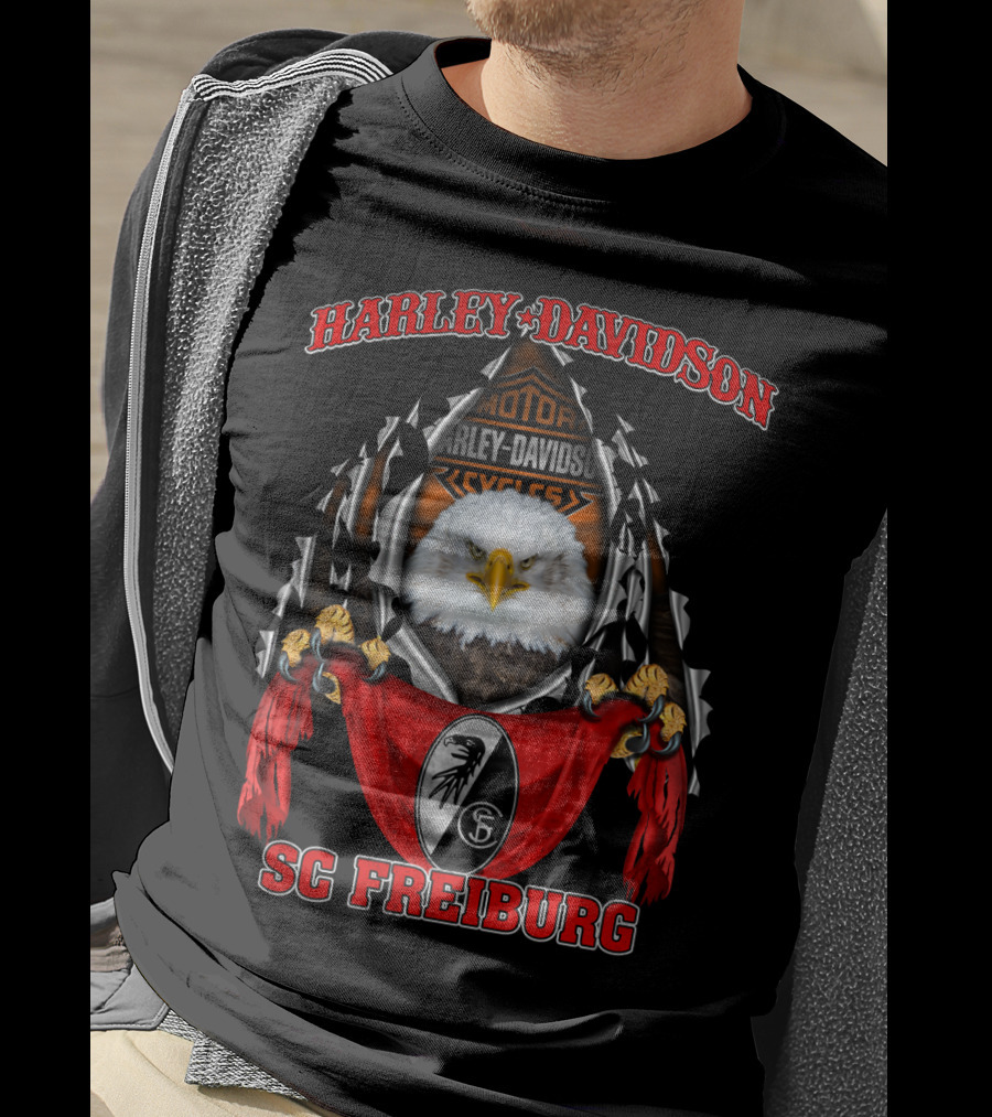 Harley Davidson Motorcycles Sc Freiburg Eagle T-Shirt